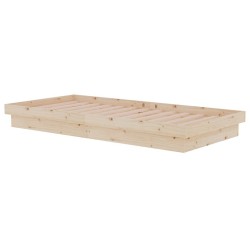 Cadre de lit sans matelas bois massif 