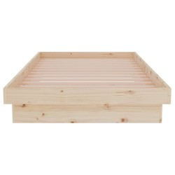 Cadre de lit sans matelas bois massif 