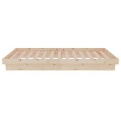 Cadre de lit sans matelas bois massif 