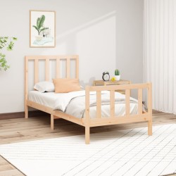 Cadre de lit sans matelas 100x200 cm bois massif de pin 