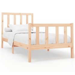 Cadre de lit sans matelas 100x200 cm bois massif de pin 