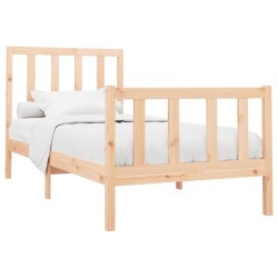 Cadre de lit sans matelas 100x200 cm bois massif de pin 
