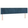 Tête de lit à LED Bleu foncé 203x16x78/88 cm Velours 