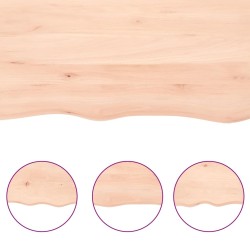 Dessus de table bois massif non traité bordure assortie 