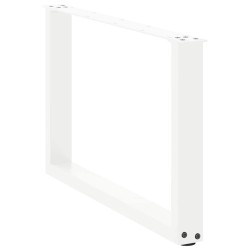 Pieds de table basse en U, 2 pièces, blanc, 70 x (42-43) cm, acier 
