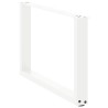 Pieds de table basse en U, 2 pièces, blanc, 70 x (42-43) cm, acier 