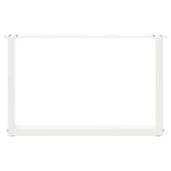Pieds de table basse en U, 2 pièces, blanc, 70 x (42-43) cm, acier 