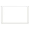 Pieds de table basse en U, 2 pièces, blanc, 70 x (42-43) cm, acier 