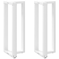 Pieds de table de bar en T, 2 pièces, blanc, 50 x 35 x (100-101) cm, acier 