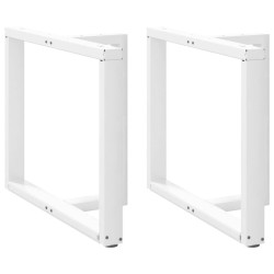 Pieds de table à manger en T, 2 pièces, blanc, 90 x 35 x (72-73) cm, acier 
