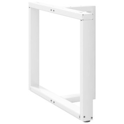 Pieds de table à manger en T, 2 pièces, blanc, 90 x 35 x (72-73) cm, acier 