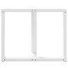 Pieds de table à manger en T, 2 pièces, blanc, 90 x 35 x (72-73) cm, acier 