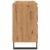 Armoire de lavabo de salle de bain chêne artisanal 65x33x60 cm 