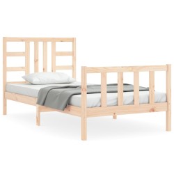 Cadre de lit sans matelas 100x200 cm bois massif de pin 