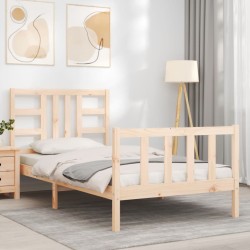 Cadre de lit sans matelas 100x200 cm bois massif de pin 