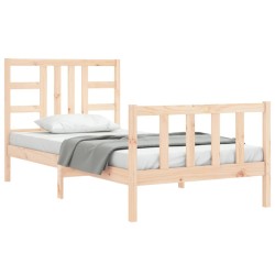 Cadre de lit sans matelas 100x200 cm bois massif de pin 