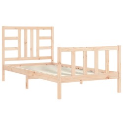 Cadre de lit sans matelas 100x200 cm bois massif de pin 