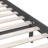 Cadre de lit sans matelas gris bois massif 160x200 cm 