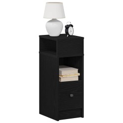 Table de chevet avec tiroir noir 25x31x66 cm 