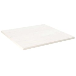 Dessus de table blanc 70x70x2,5 cm bois de pin massif 