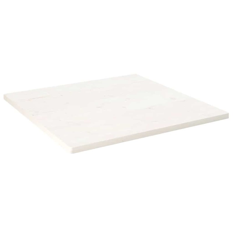 Dessus de table blanc 70x70x2,5 cm bois de pin massif 