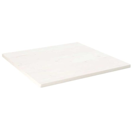Dessus de table blanc 70x70x2,5 cm bois de pin massif 