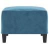 Repose-pied Bleu 70x55x41 cm Velours 