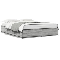 Cadre de lit sans matelas sonoma gris 140x200 cm 