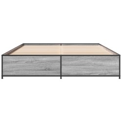 Cadre de lit sans matelas sonoma gris 140x200 cm 