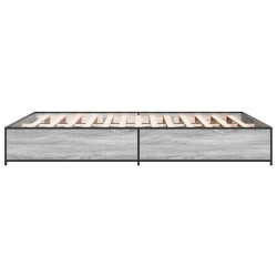 Cadre de lit sans matelas sonoma gris 140x200 cm 