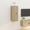 Meuble TV mural Chêne sonoma 40x34,5x100 cm 