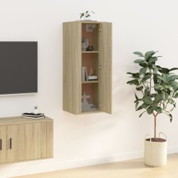 Meuble TV mural Chêne sonoma 40x34,5x100 cm 