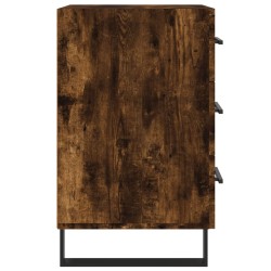 Table de chevet chêne fumé 40x40x66 cm bois d'ingénierie 