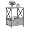 Table de chevet sonoma gris 50x41x65 cm bois d'ingénierie 
