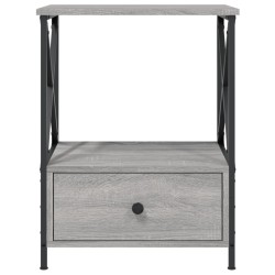 Table de chevet sonoma gris 50x41x65 cm bois d'ingénierie 