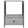 Table de chevet sonoma gris 50x41x65 cm bois d'ingénierie 