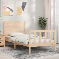 Cadre de lit sans matelas bois de pin massif 