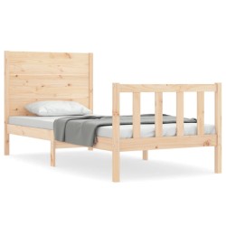 Cadre de lit sans matelas bois de pin massif 