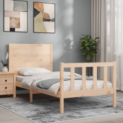Cadre de lit sans matelas bois de pin massif 
