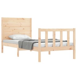 Cadre de lit sans matelas bois de pin massif 