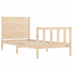Cadre de lit sans matelas bois de pin massif 