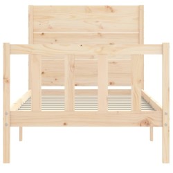 Cadre de lit sans matelas bois de pin massif 