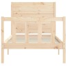 Cadre de lit sans matelas bois de pin massif 