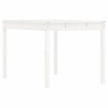 Table de jardin blanc 121x82,5x76 cm bois massif de pin 