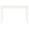 Table de jardin blanc 121x82,5x76 cm bois massif de pin 
