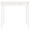 Table de jardin blanc 121x82,5x76 cm bois massif de pin 