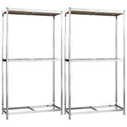Porte-pneus à 2 niveaux 2 pcs Argenté 110x40x180 cm Acier 
