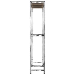 Porte-pneus à 2 niveaux 2 pcs Argenté 110x40x180 cm Acier 