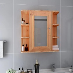 Armoire à miroir de salle de bain Chêne 66x17x63 cm MDF 