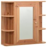 Armoire à miroir de salle de bain Chêne 66x17x63 cm MDF 